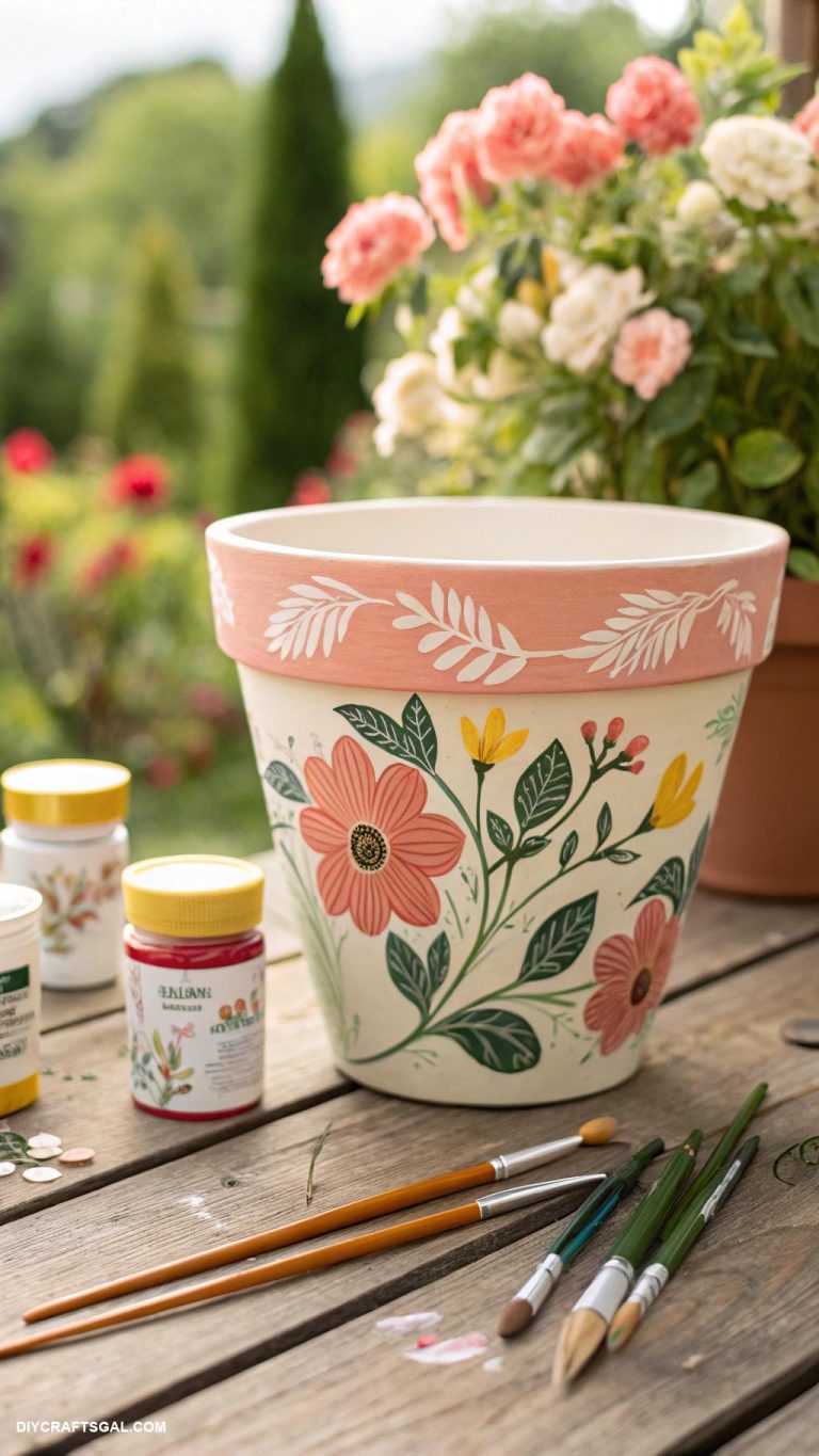 beginner diy crafts Customized painted flower pots