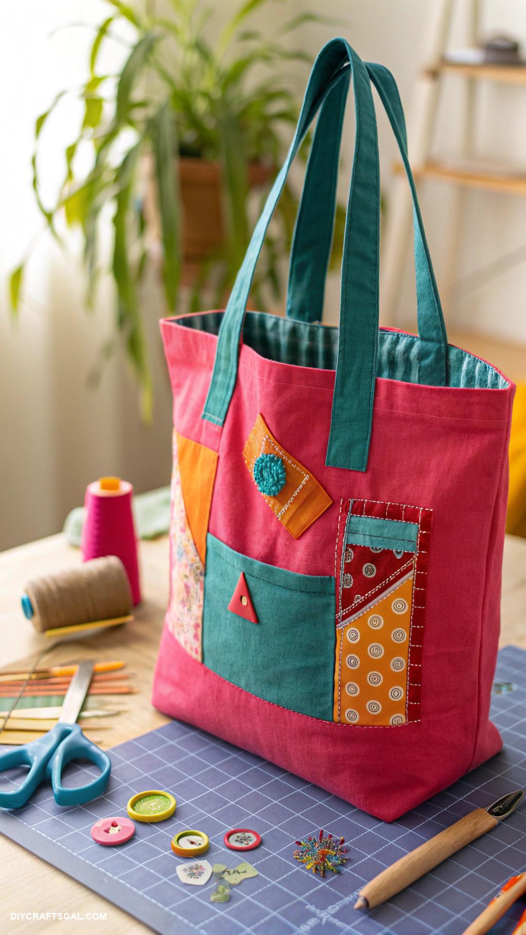 beginner diy crafts Upcycled t shirt tote bags