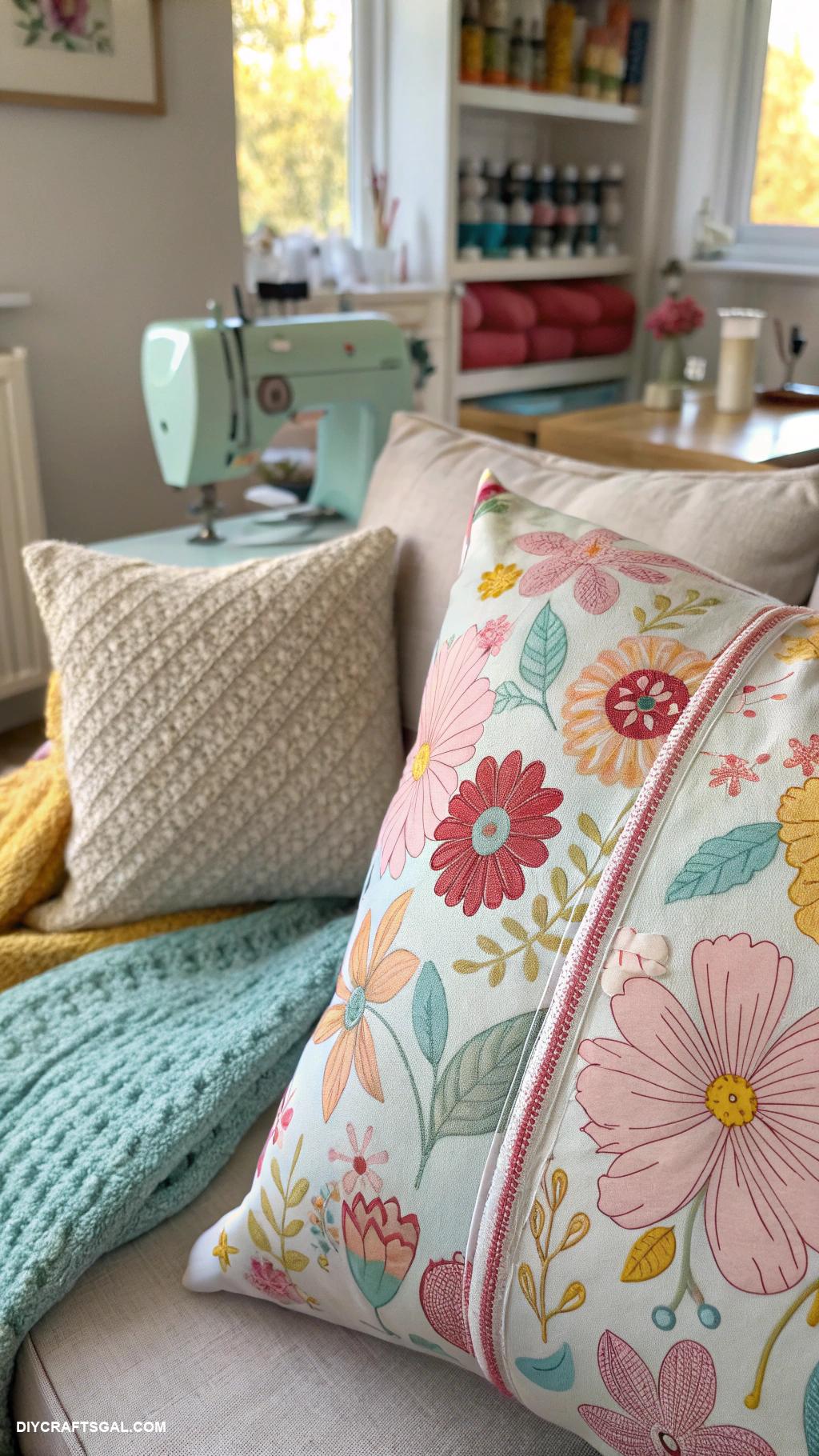 beginner sewing projects DIY cushion covers with zipper closure