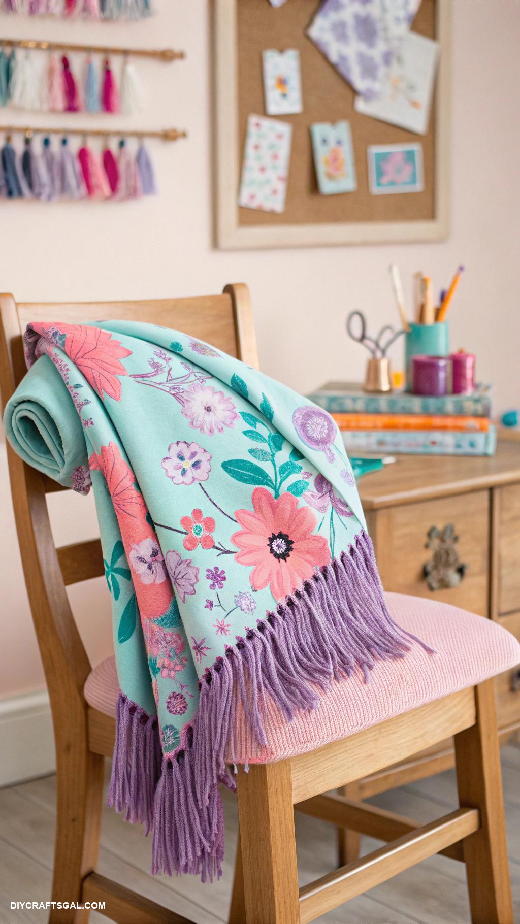 beginner sewing projects Easy fleece blanket with fringe edges