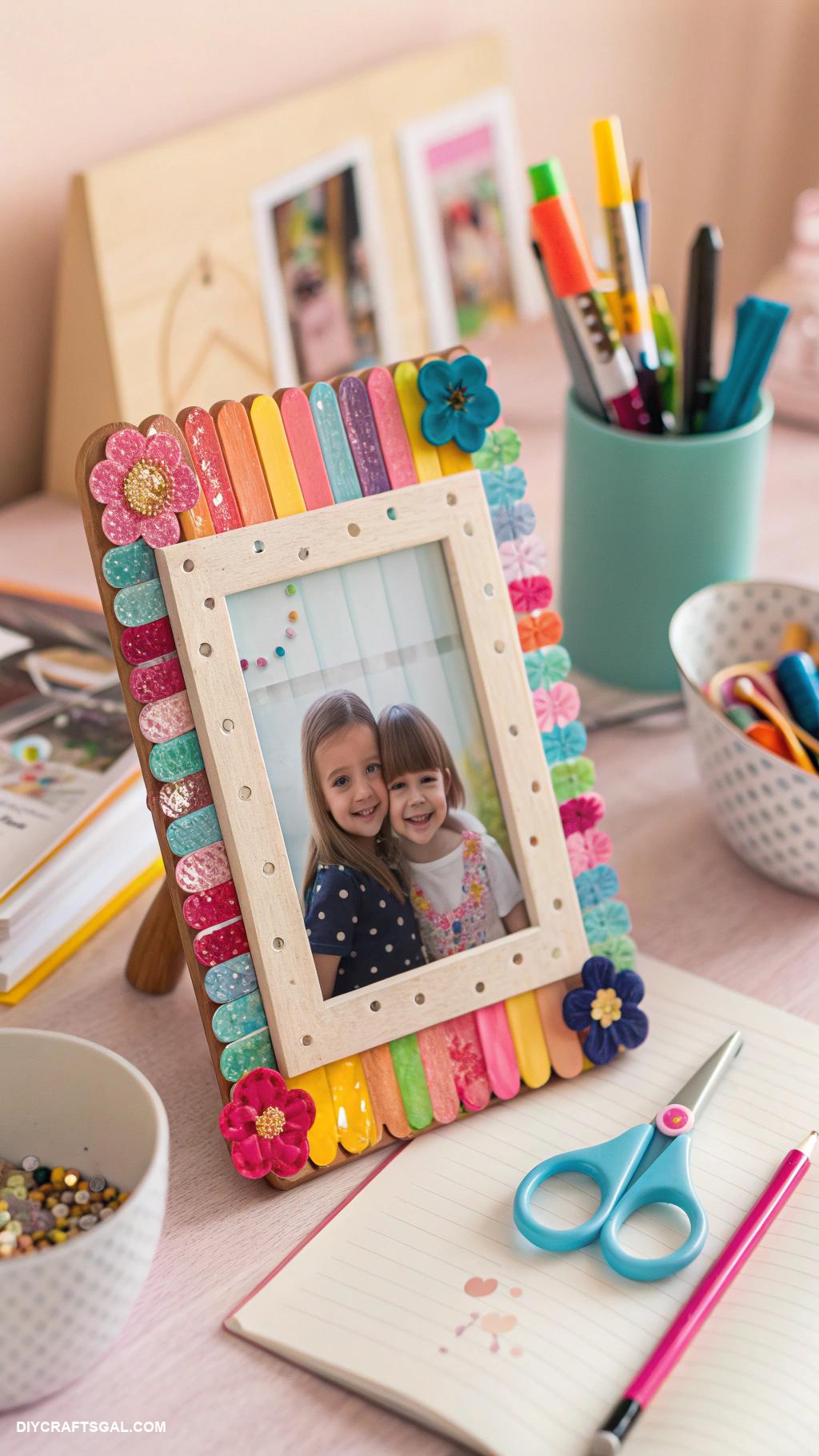 crafts for kids Craft stick photo frames for memories