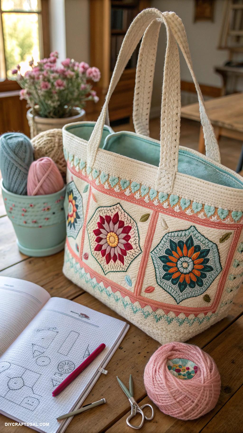 crochet ideas Stylish crochet tote bags for shopping