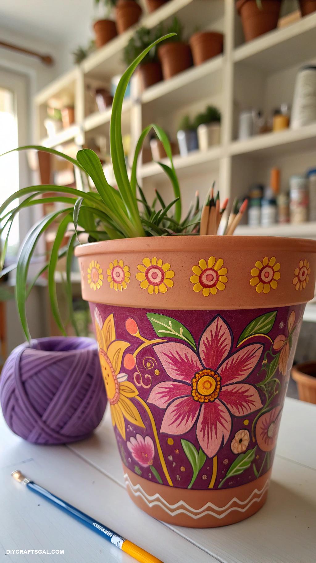 handmade gifts Customized hand painted flower pots