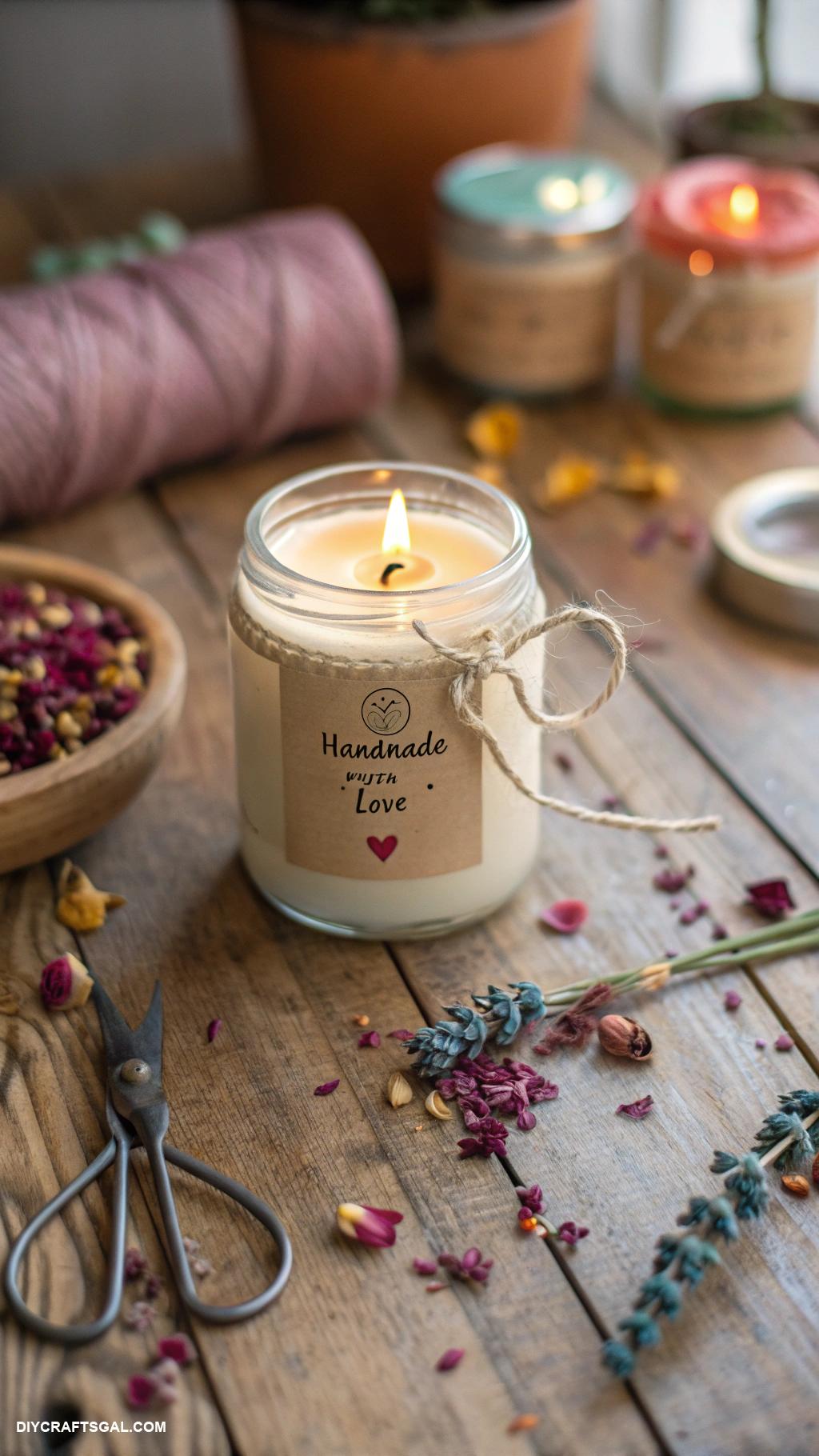 handmade gifts Handmade scented soy candles