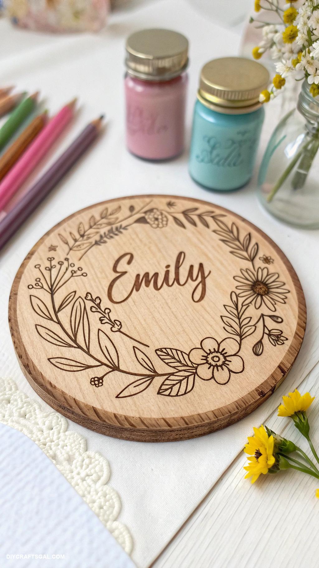 handmade gifts Personalized engraved wooden coasters