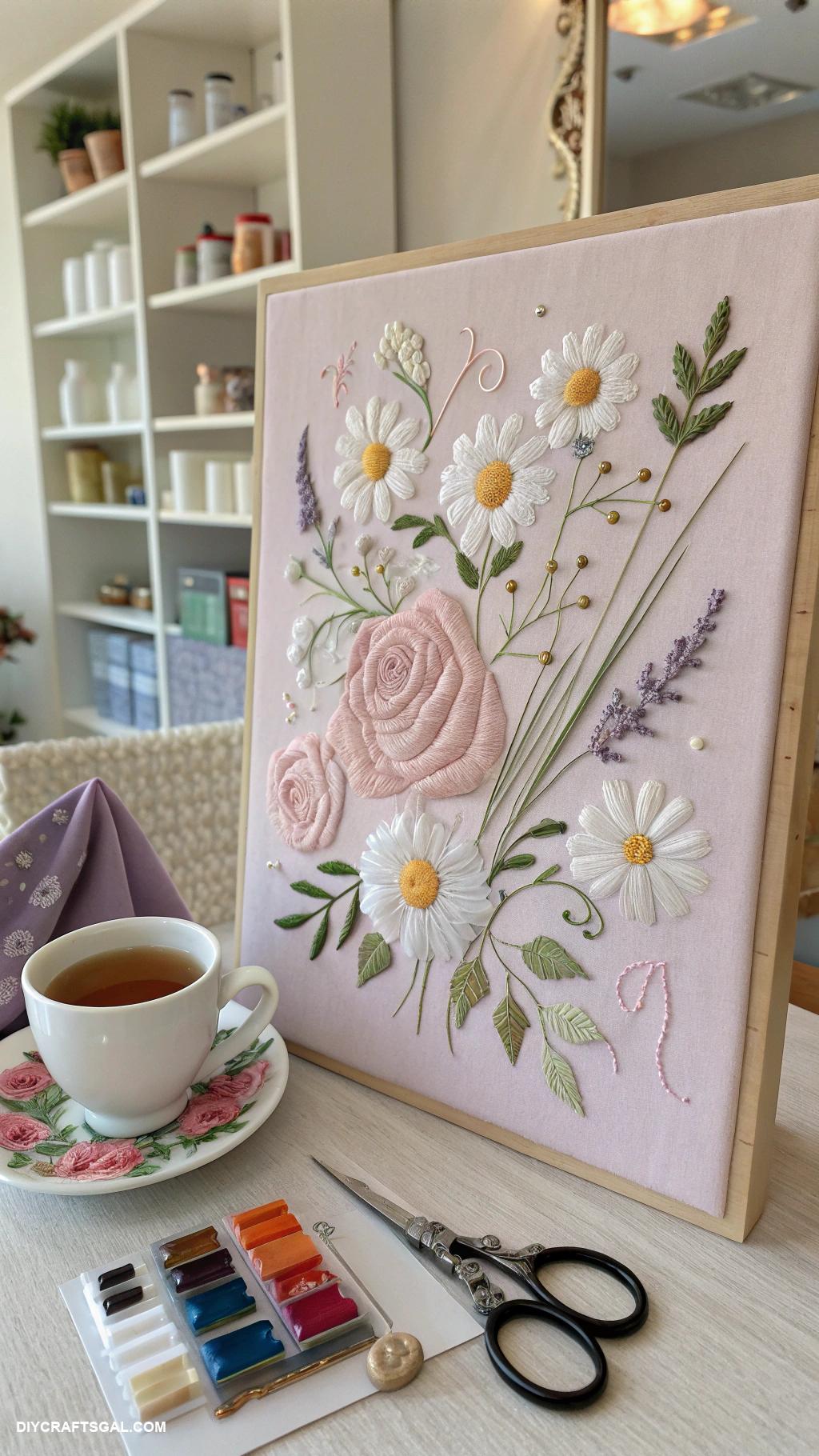 handmade gifts Personalized stitched canvas art