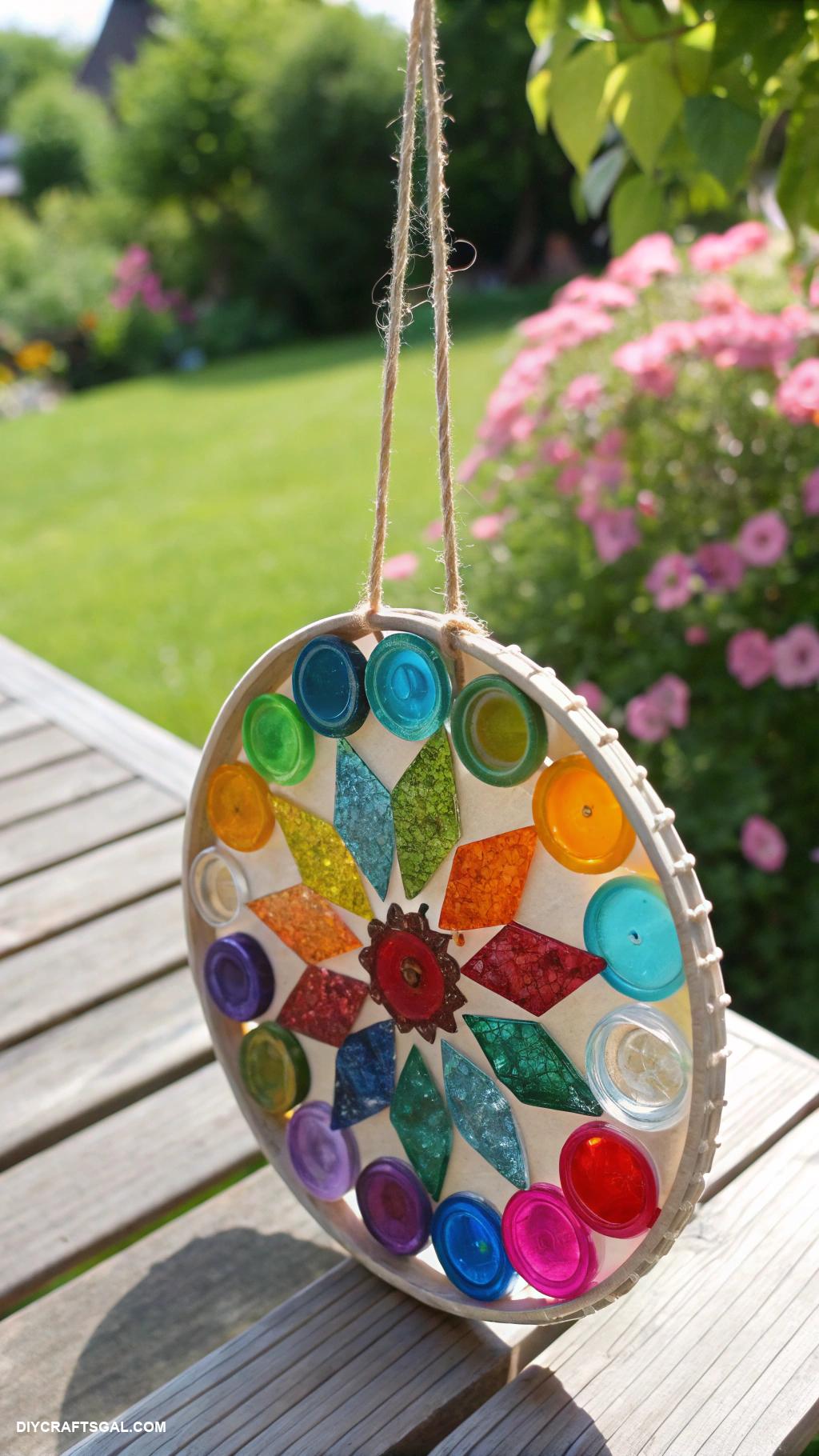 summer crafts for kids Colorful sun catchers using recycled materials