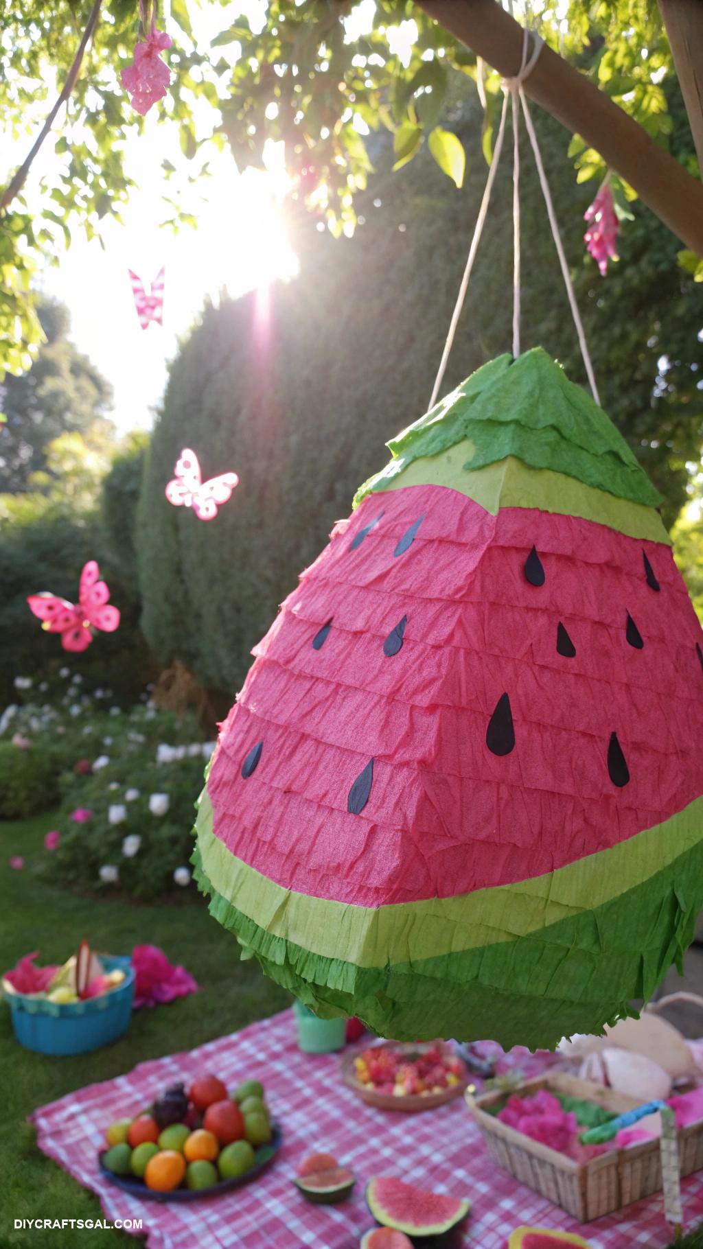summer crafts for kids Paper mache watermelon piyata
