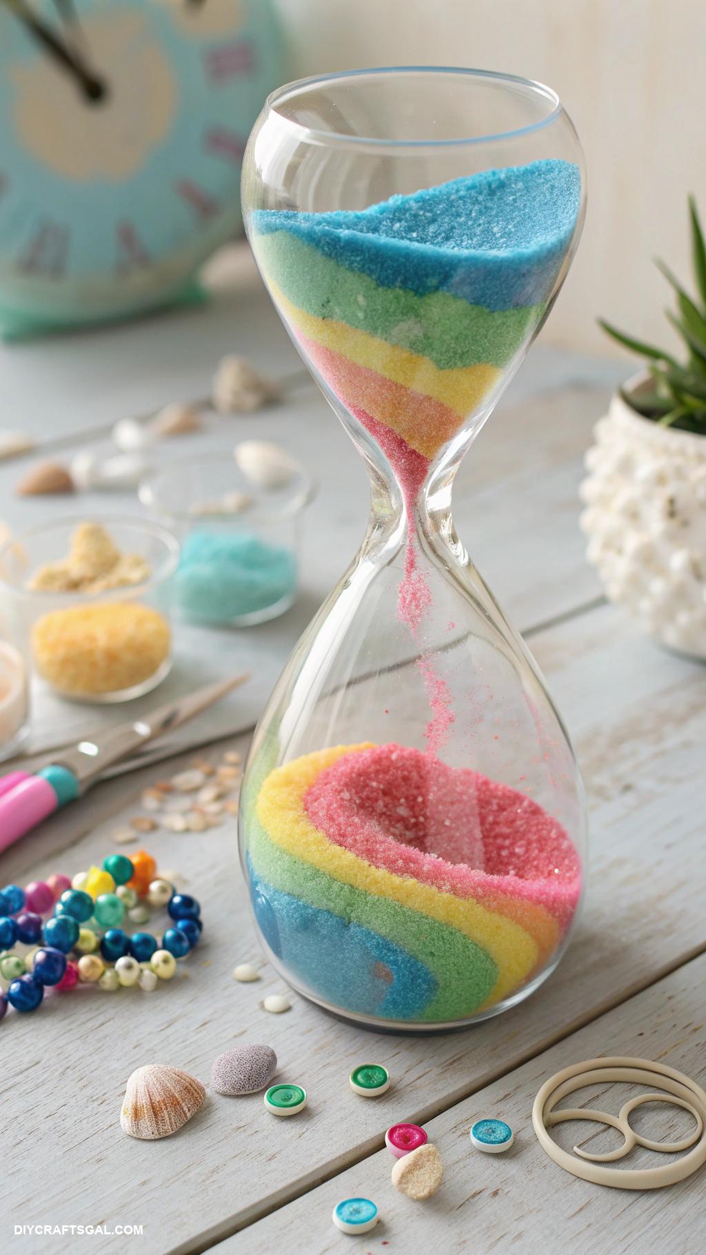 summer crafts for kids Sand art bottles with vibrant layers