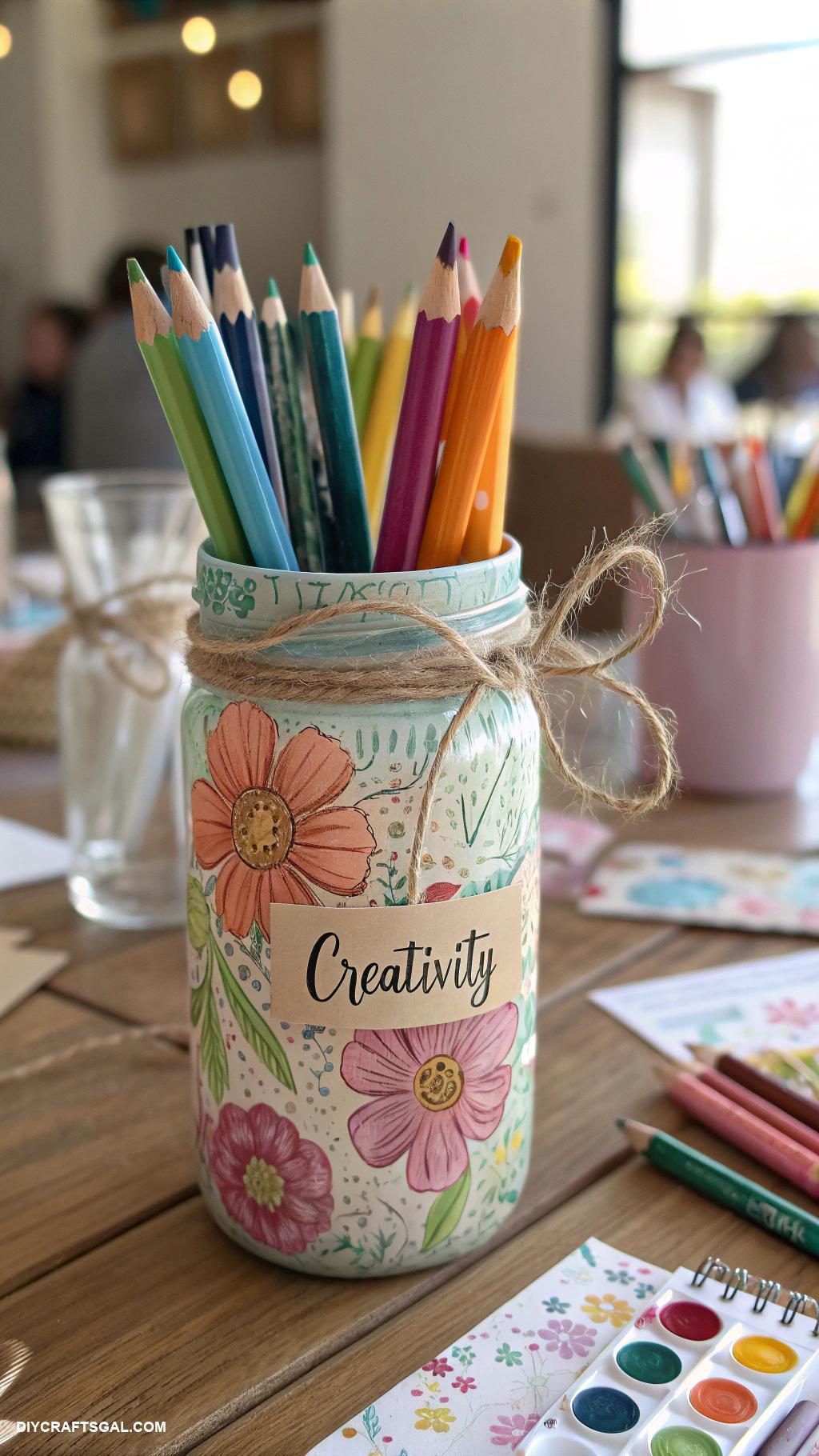 back to school crafts for kids Customized pencil holders from recycled jars