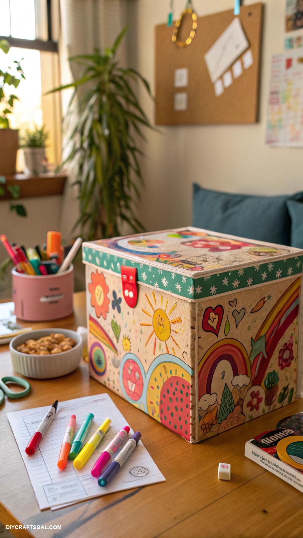 back to school crafts for kids Decorative storage boxes from cereal boxes