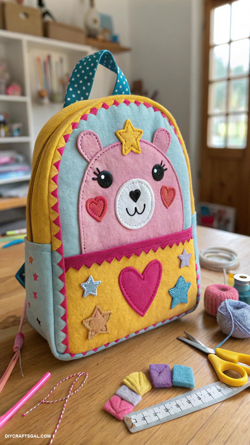 back to school crafts for kids Felt character backpacks for school supplies