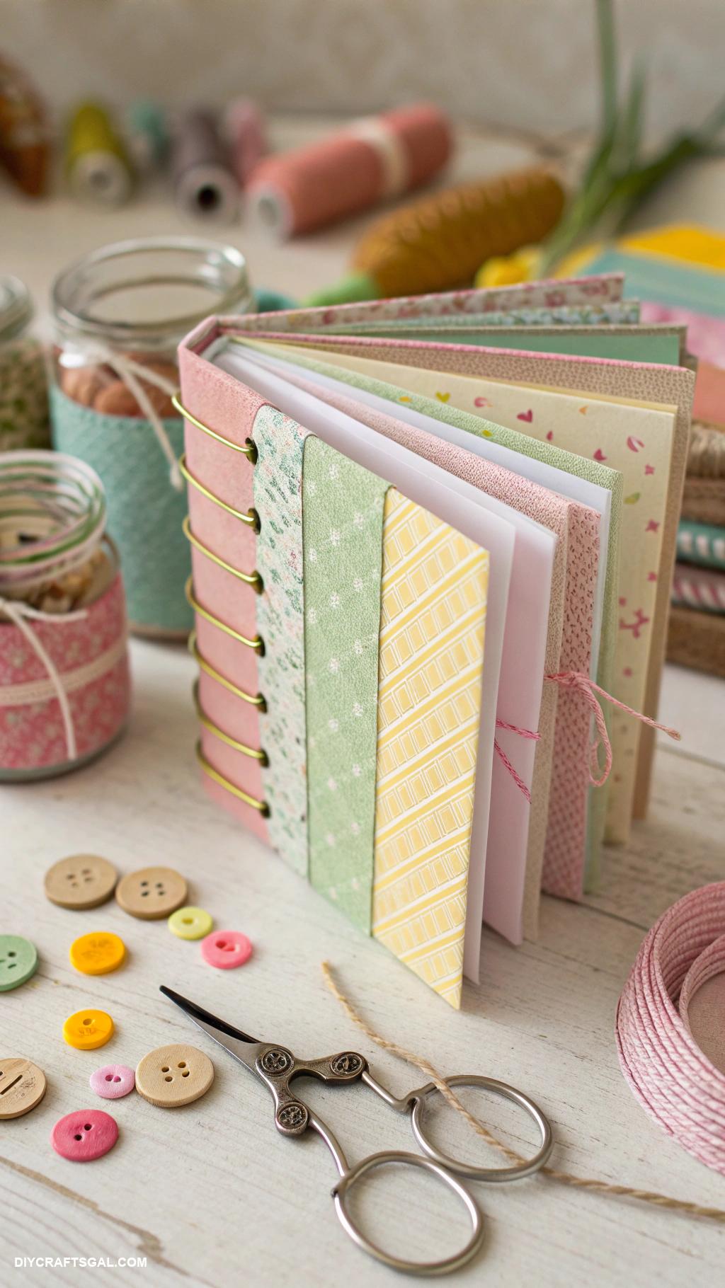back to school crafts for kids Handmade notepads with recycled paper scraps
