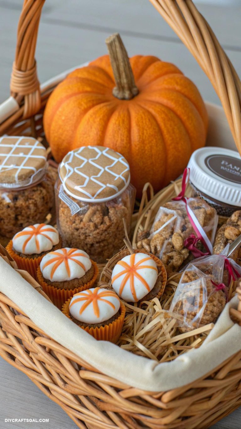 boo basket ideas Miniature pumpkin spice goodies basket