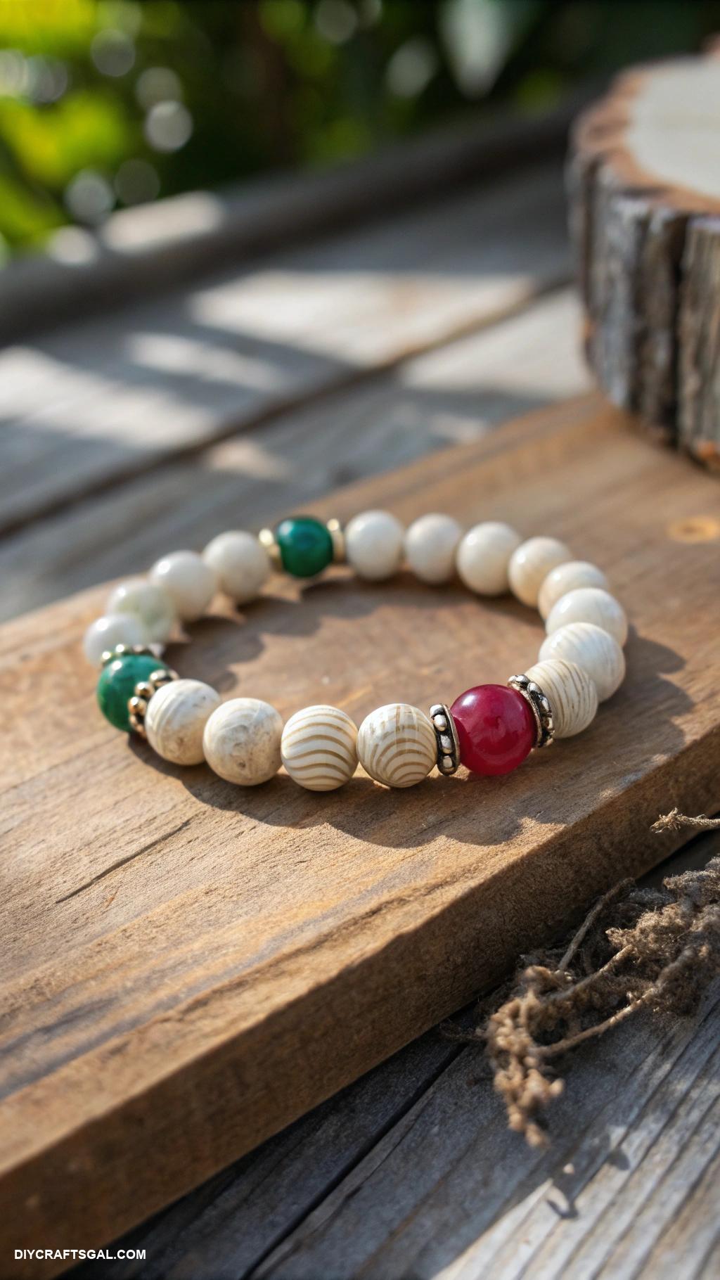 clay bead bracelet ideas Customized birthstone bead alignment