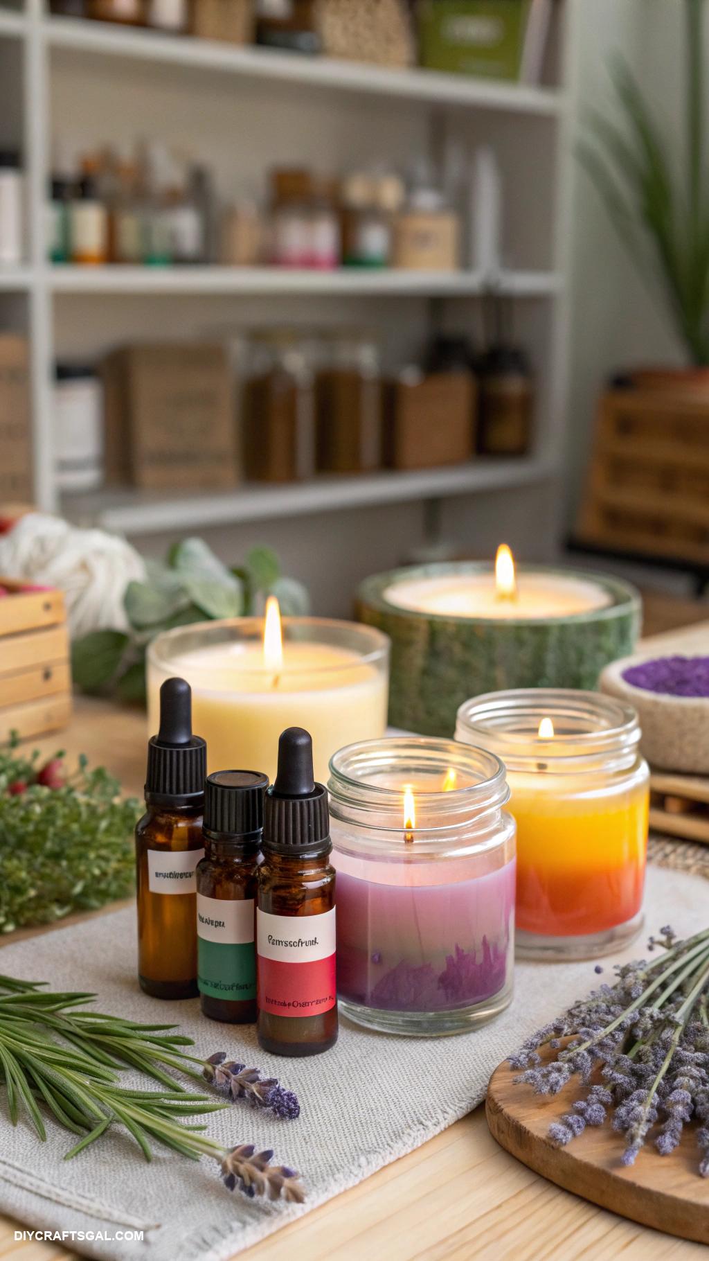 crafts for adults Customized candles with essential oils