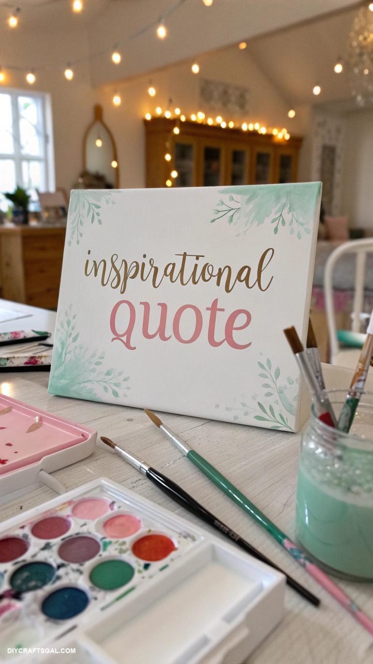 crafts for adults Stenciled quote canvases for decoration