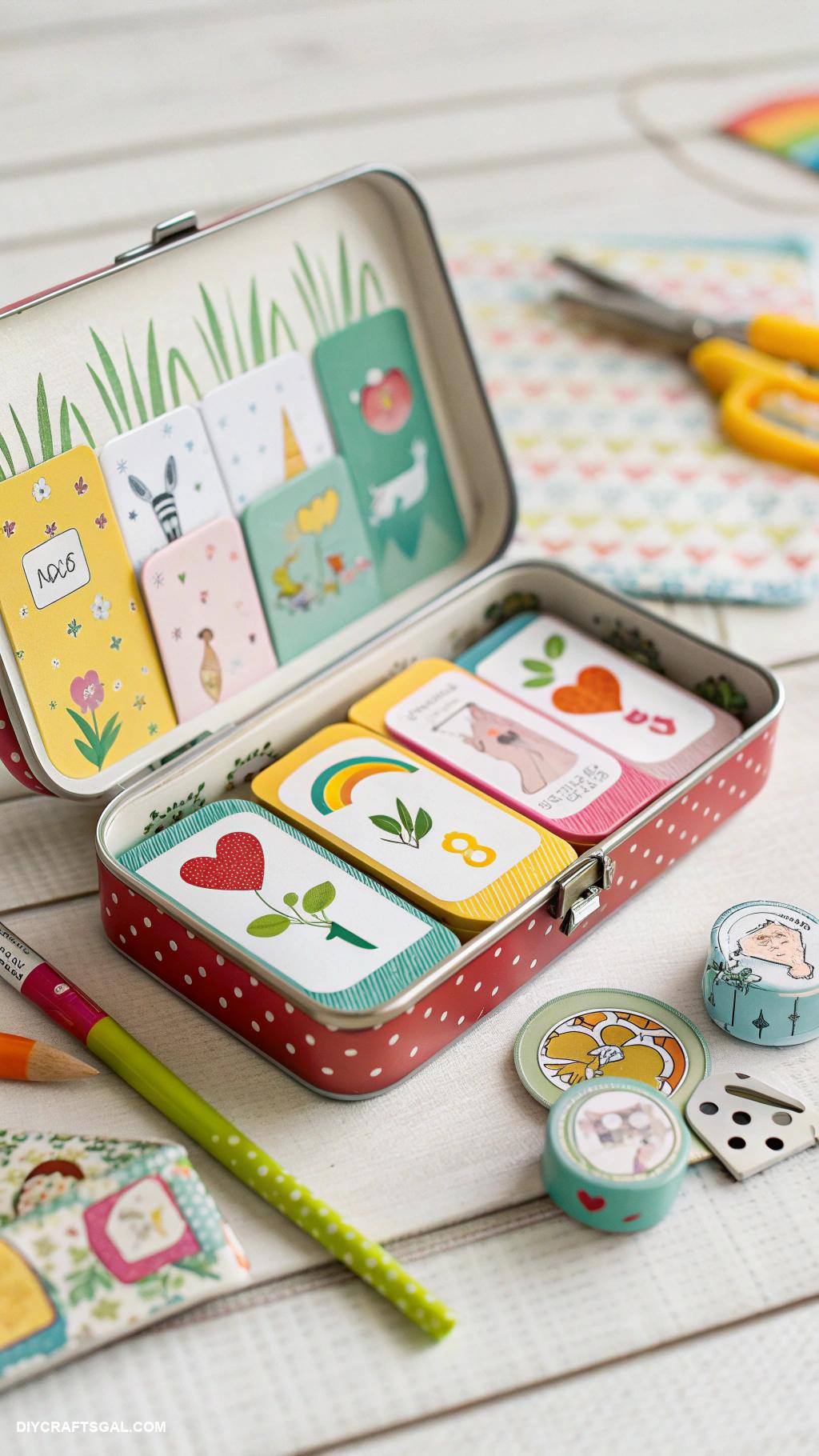 diy altoid tin crafts Altoid tin matching game for kids