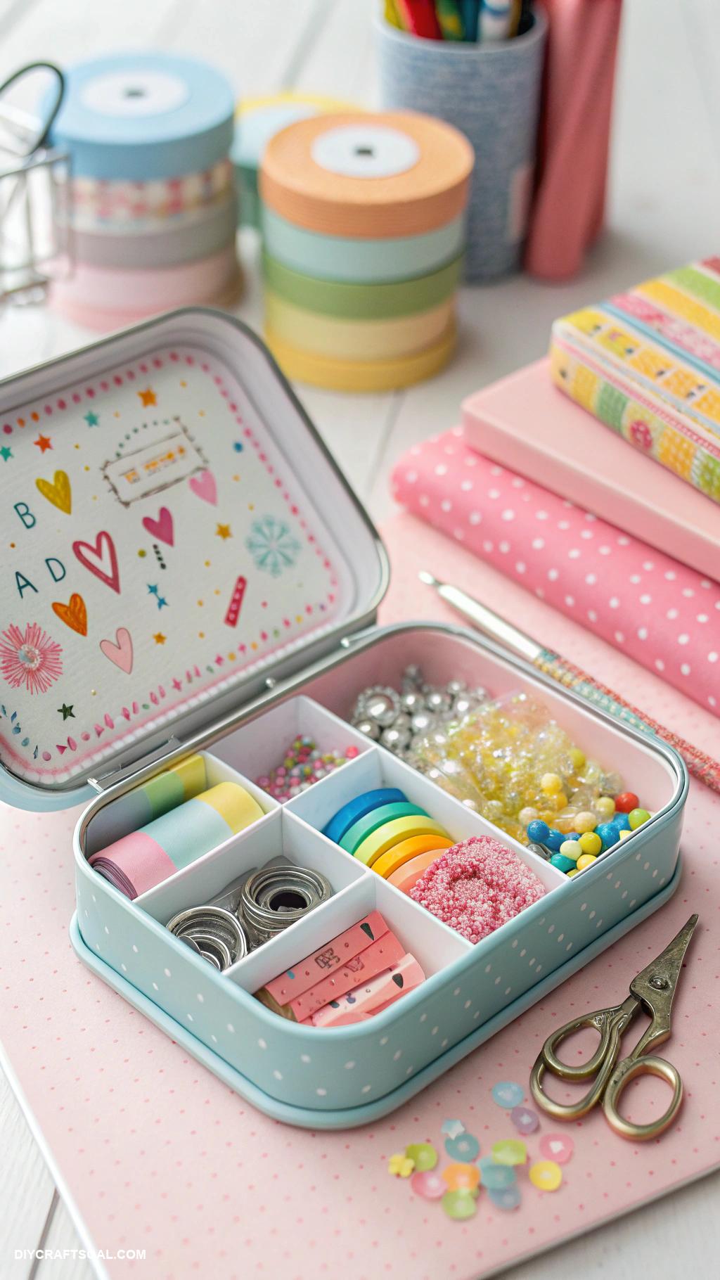 diy altoid tin crafts Craft supplies organizer in a tin