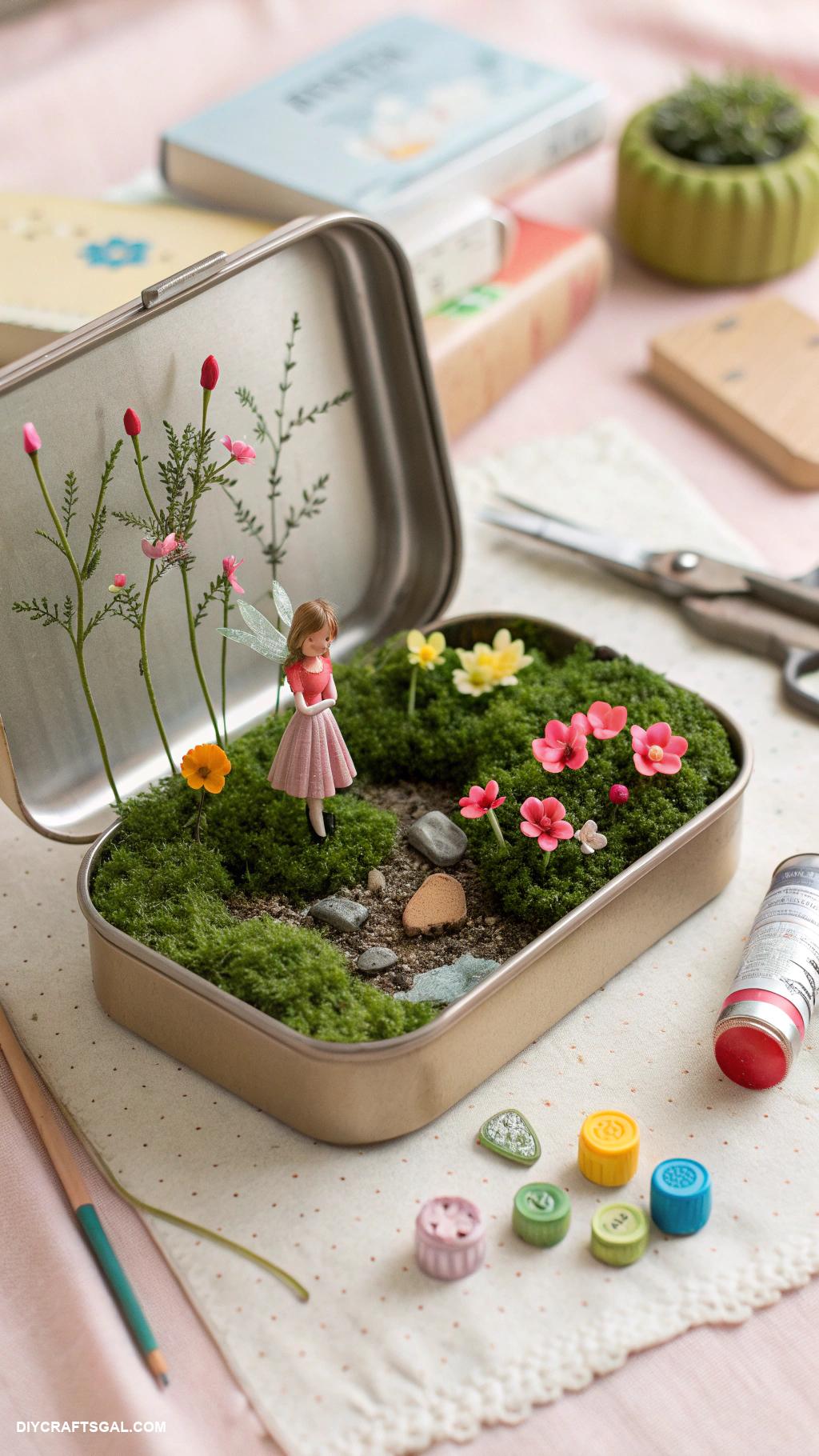 diy altoid tin crafts Miniature garden in an Altoid tin