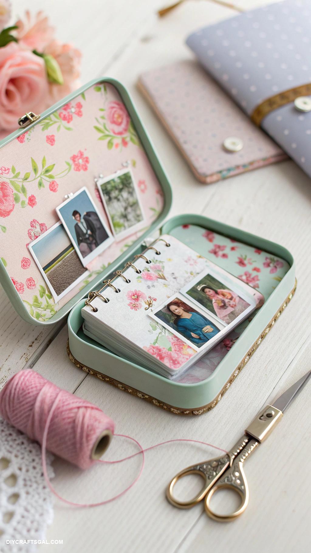 diy altoid tin crafts Tiny photo album in an Altoid tin