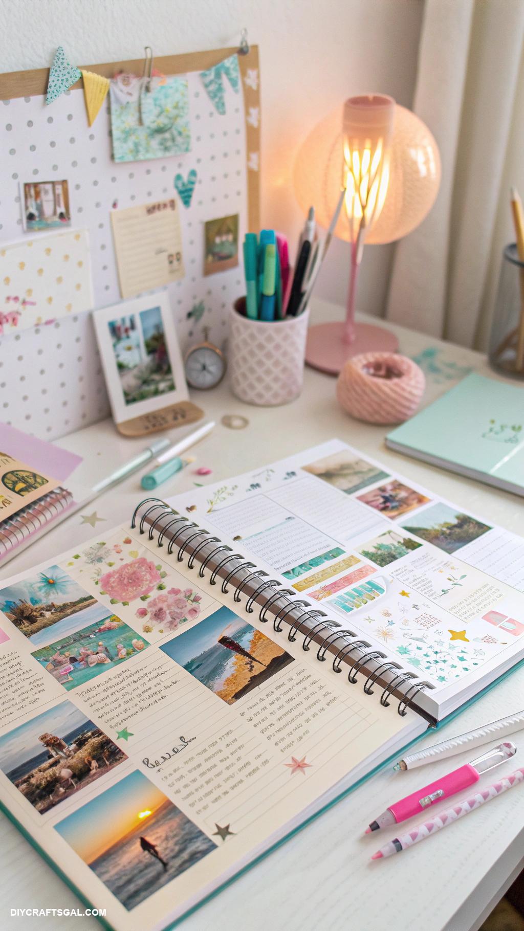 diy bullet journal ideas Vision board spread for goal visualization