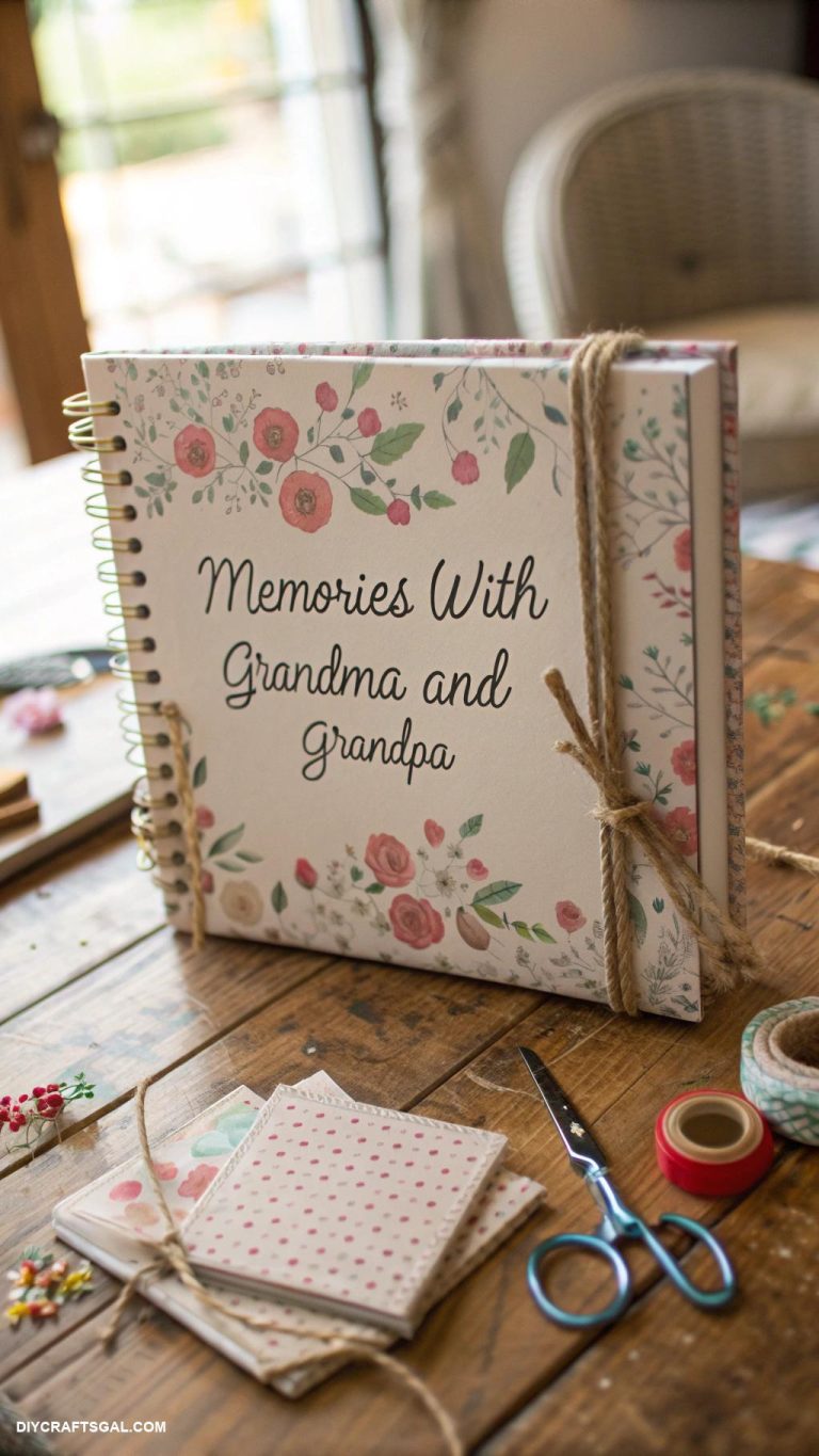 diy gifts for grandparents Custom photo album with personal messages