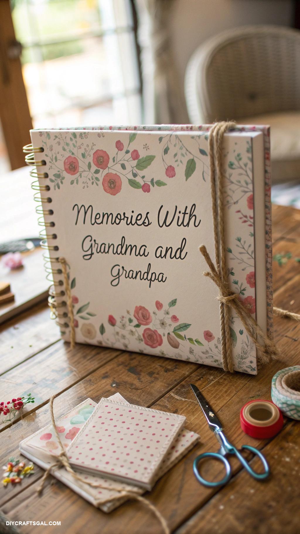 diy gifts for grandparents Custom photo album with personal messages