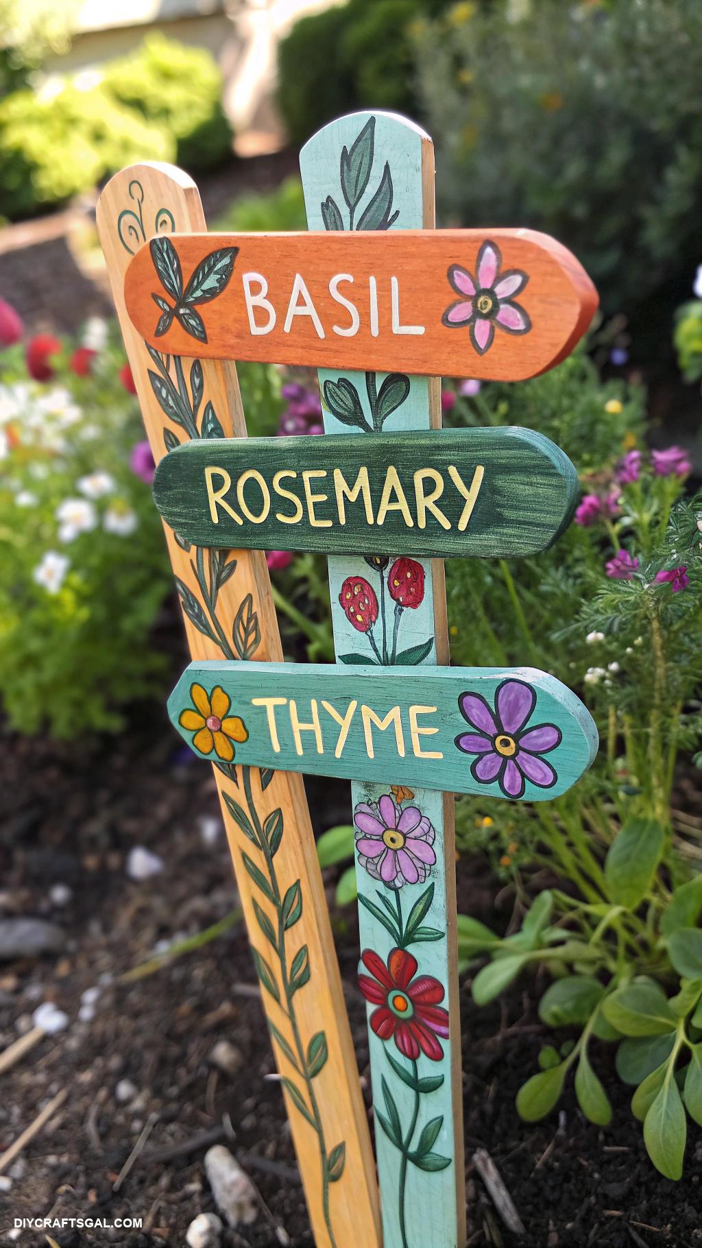 diy gifts for grandparents Personalized garden markers for favorite herbs