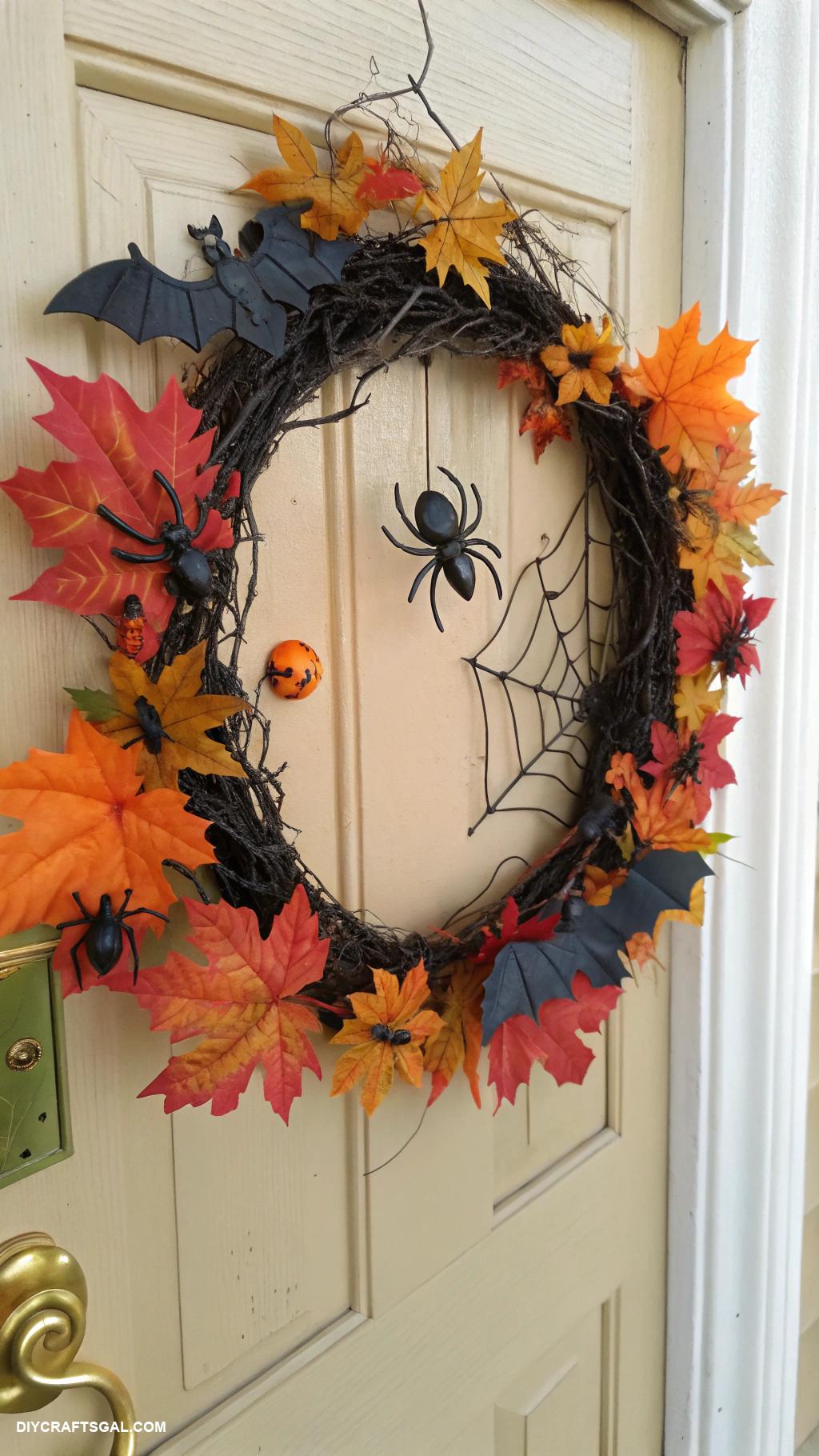 diy halloween wreaths Creepy Crawly Insect Wreath