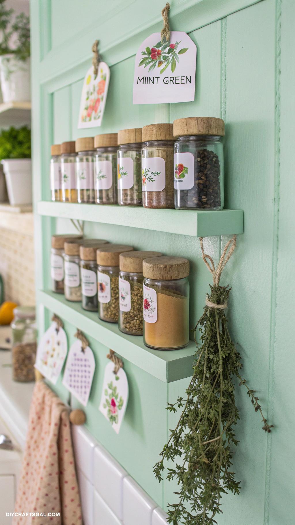 diy room decor Magnetic spice jar wall organizer
