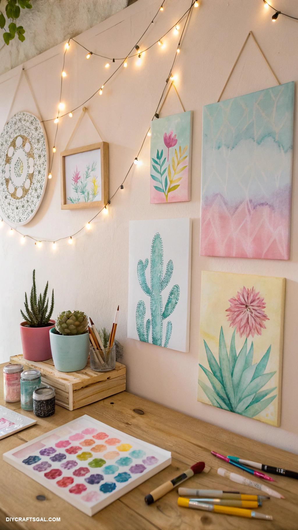 diy wall decor Canvas prints of abstract watercolor designs