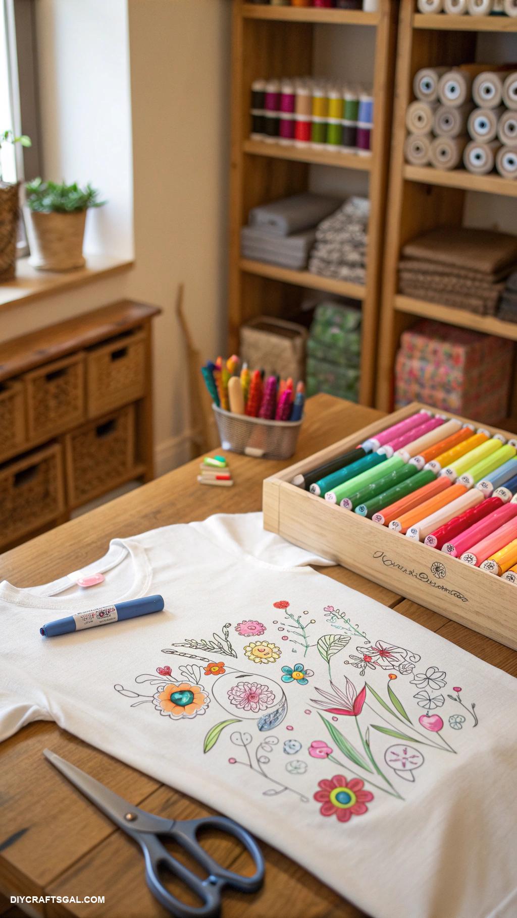 easy diy clothes Use fabric markers for personal designs