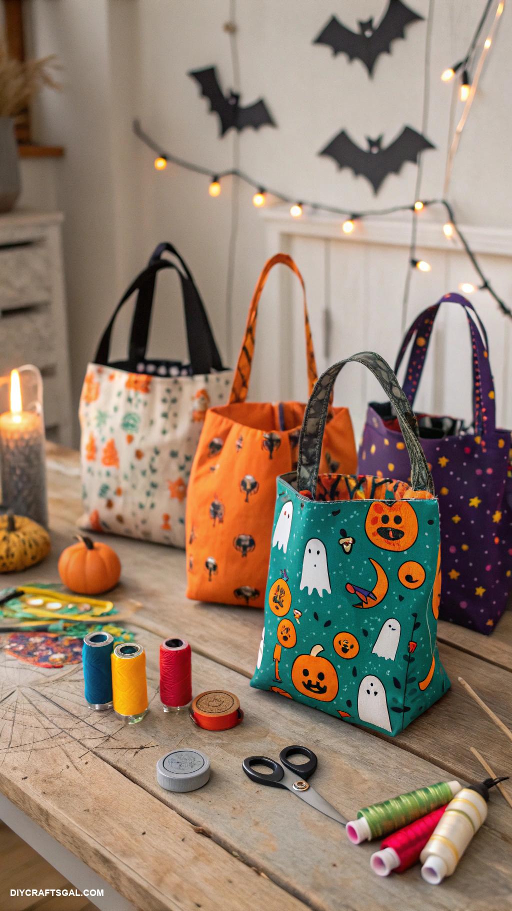 halloween sewing ideas Customizable trick or treat bags