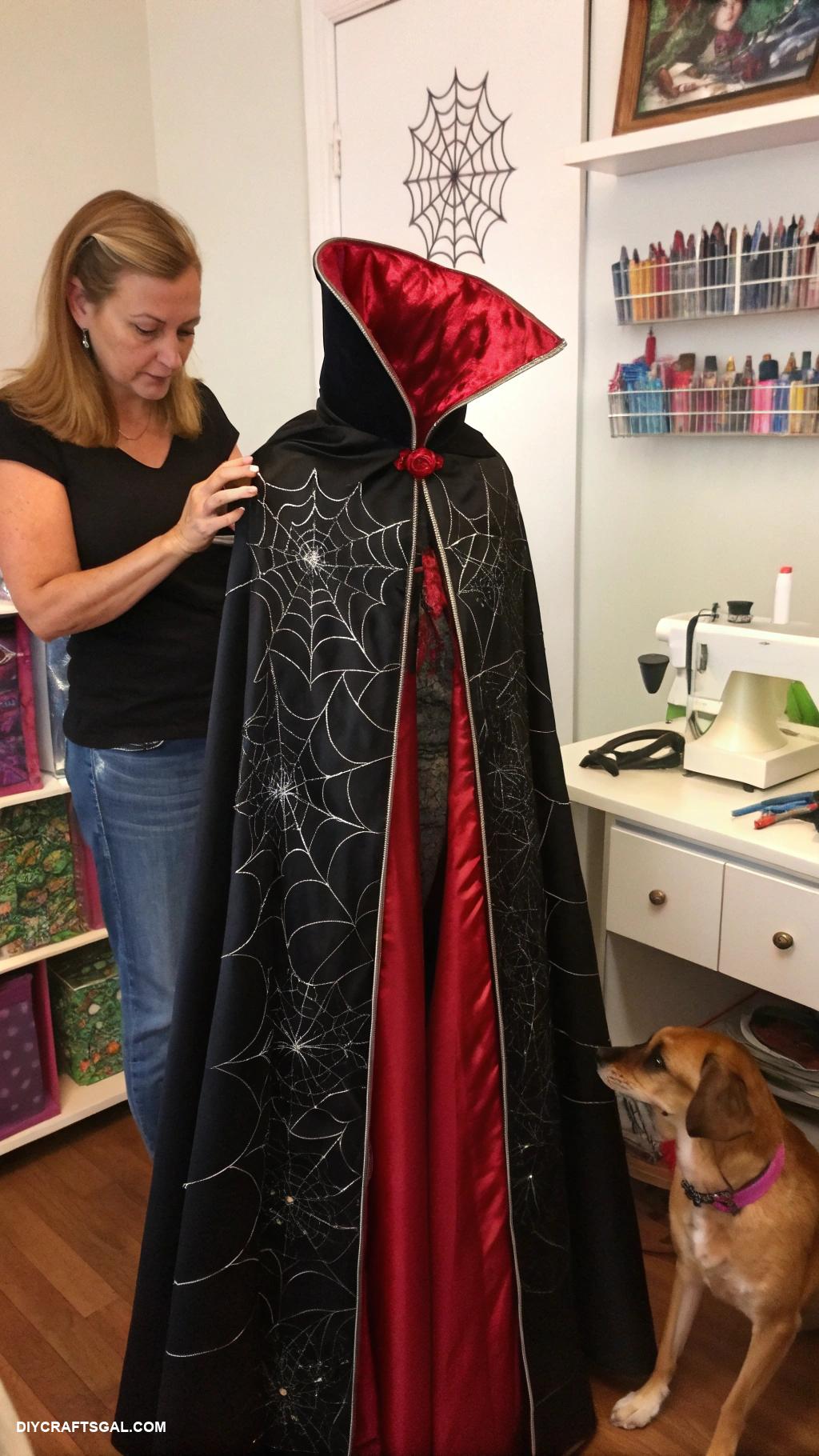 halloween sewing ideas Vampire cape for pets