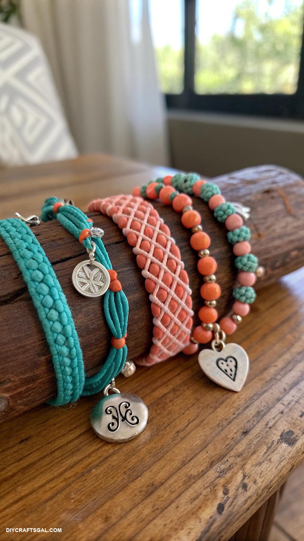 handmade bracelets Beaded friendship bracelets with personalized charms