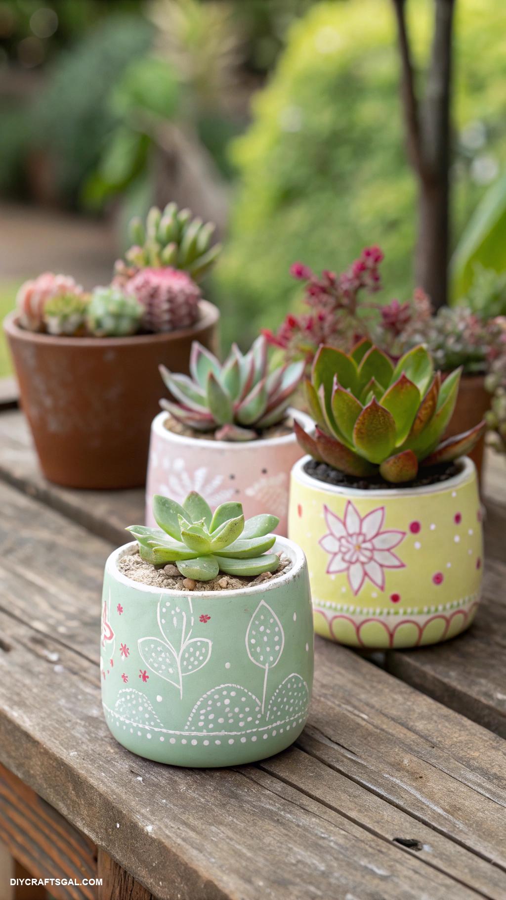 handmade ceramics Set of mini ceramic succulent holders