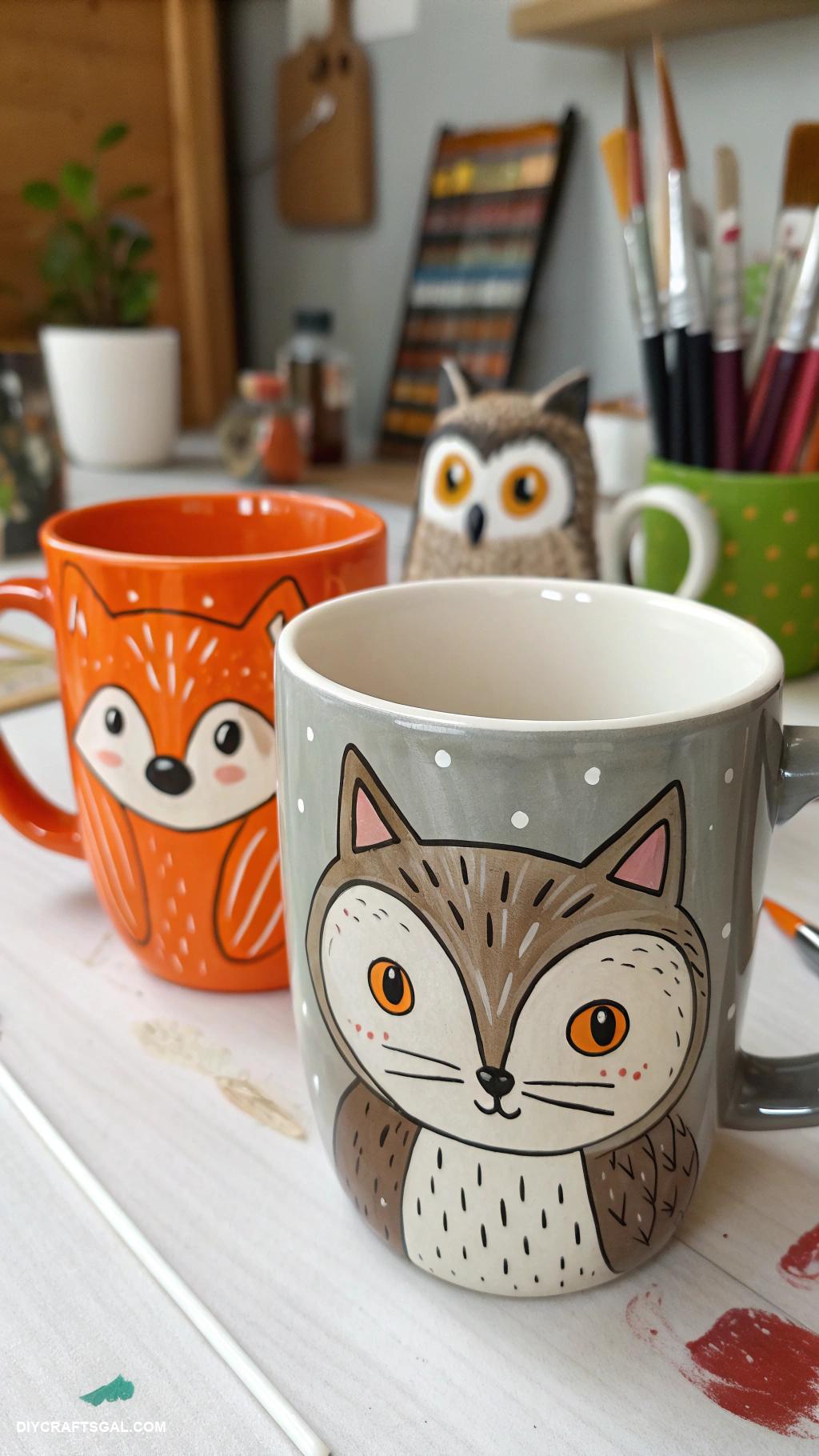 handmade ceramics Unique coffee mugs featuring animal shapes