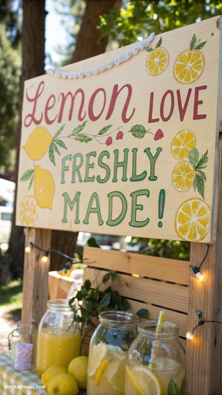 lemonade stand sign ideas Lemon Love Freshly Made