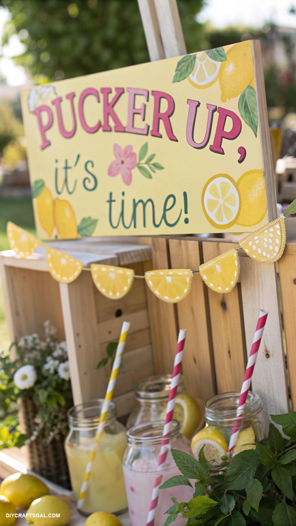 lemonade stand sign ideas Pucker Up Its Refreshing Time