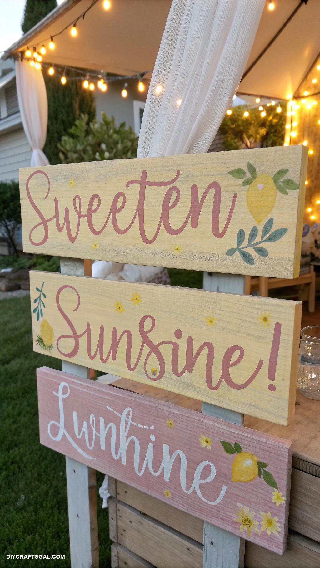 lemonade stand sign ideas Sweeten Your Sunshine