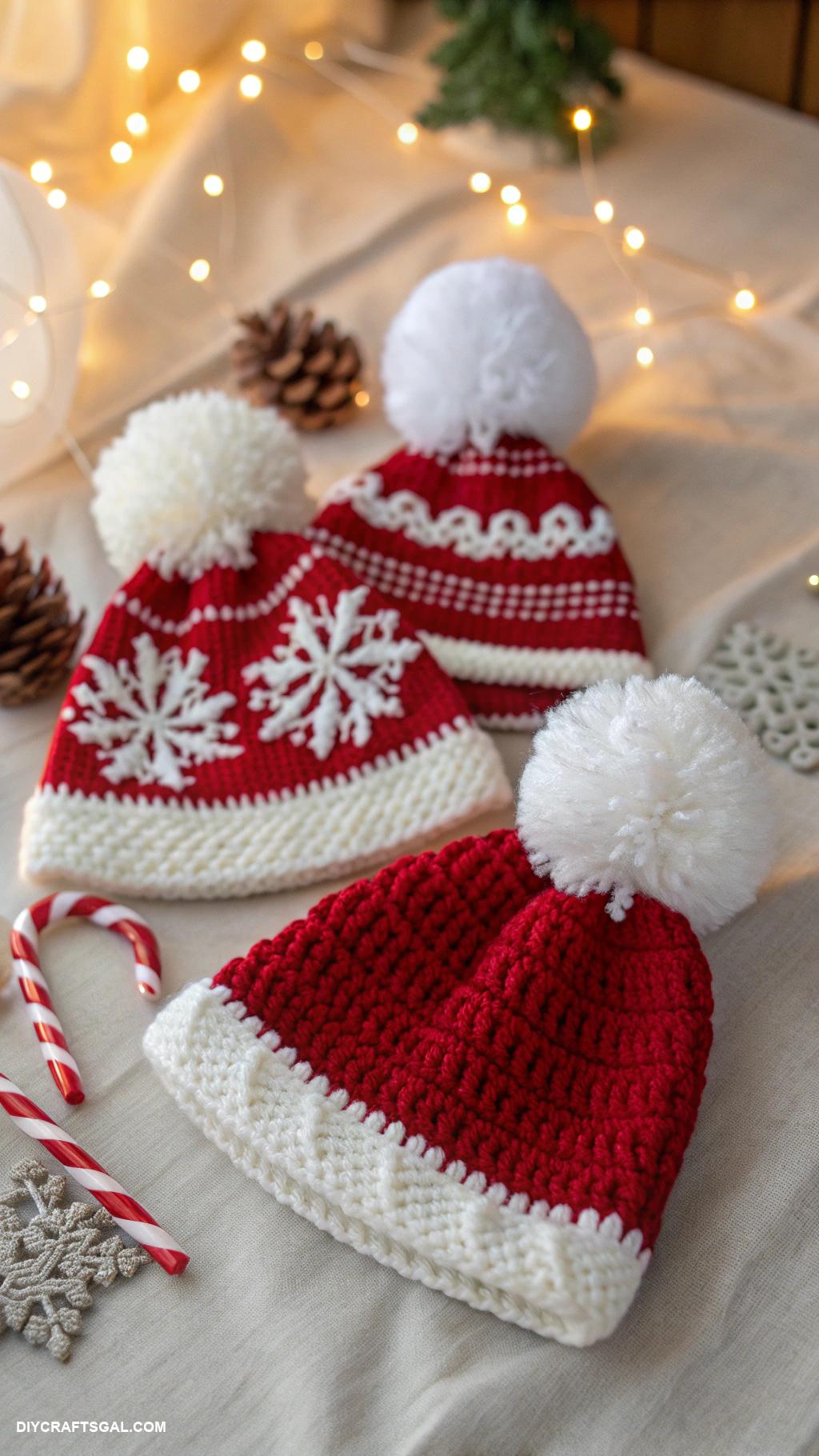 christmas crochet patterns Adorable crochet Santa hats for pets
