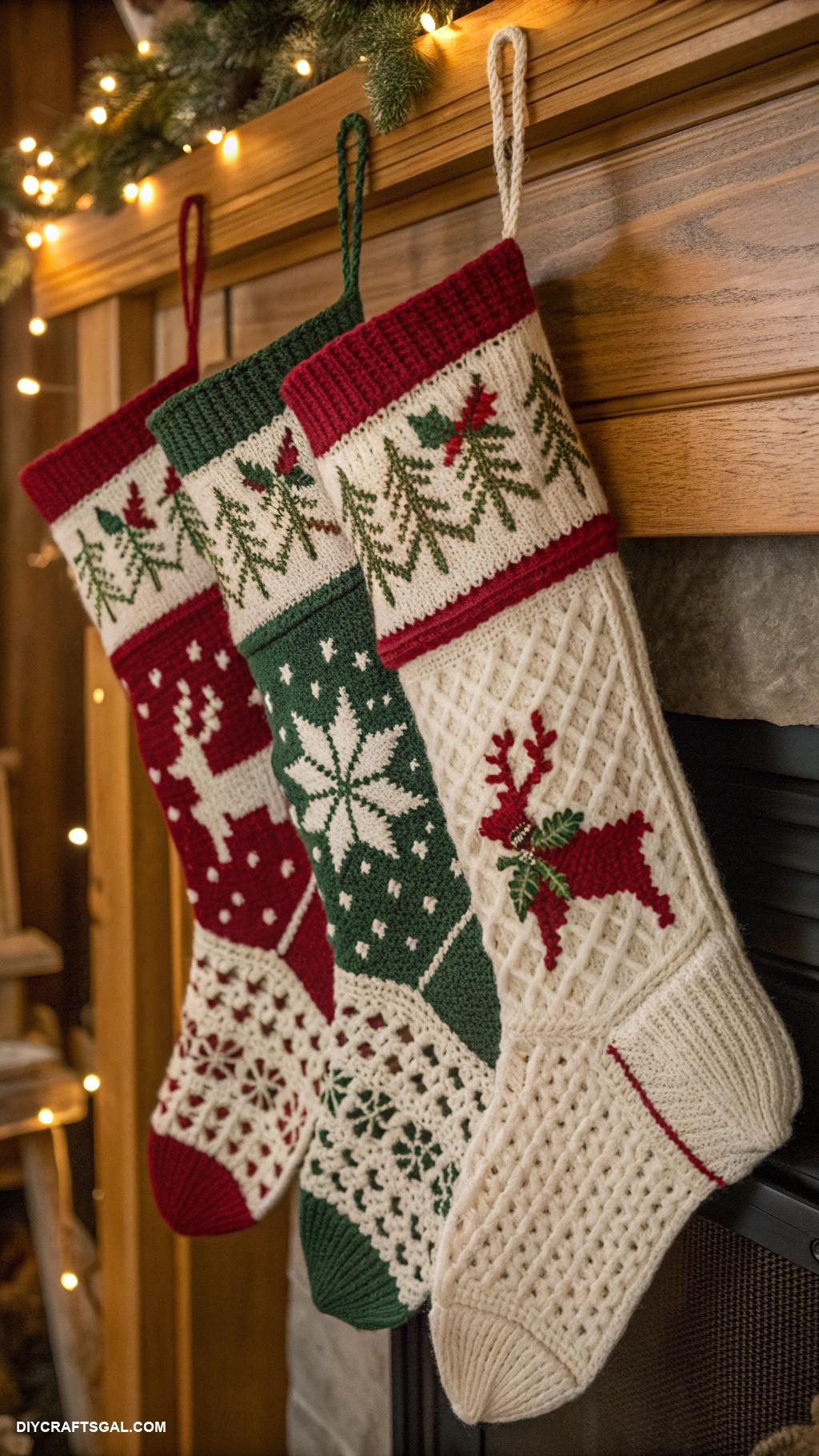 christmas crochet patterns Cozy crochet stockings for gift giving