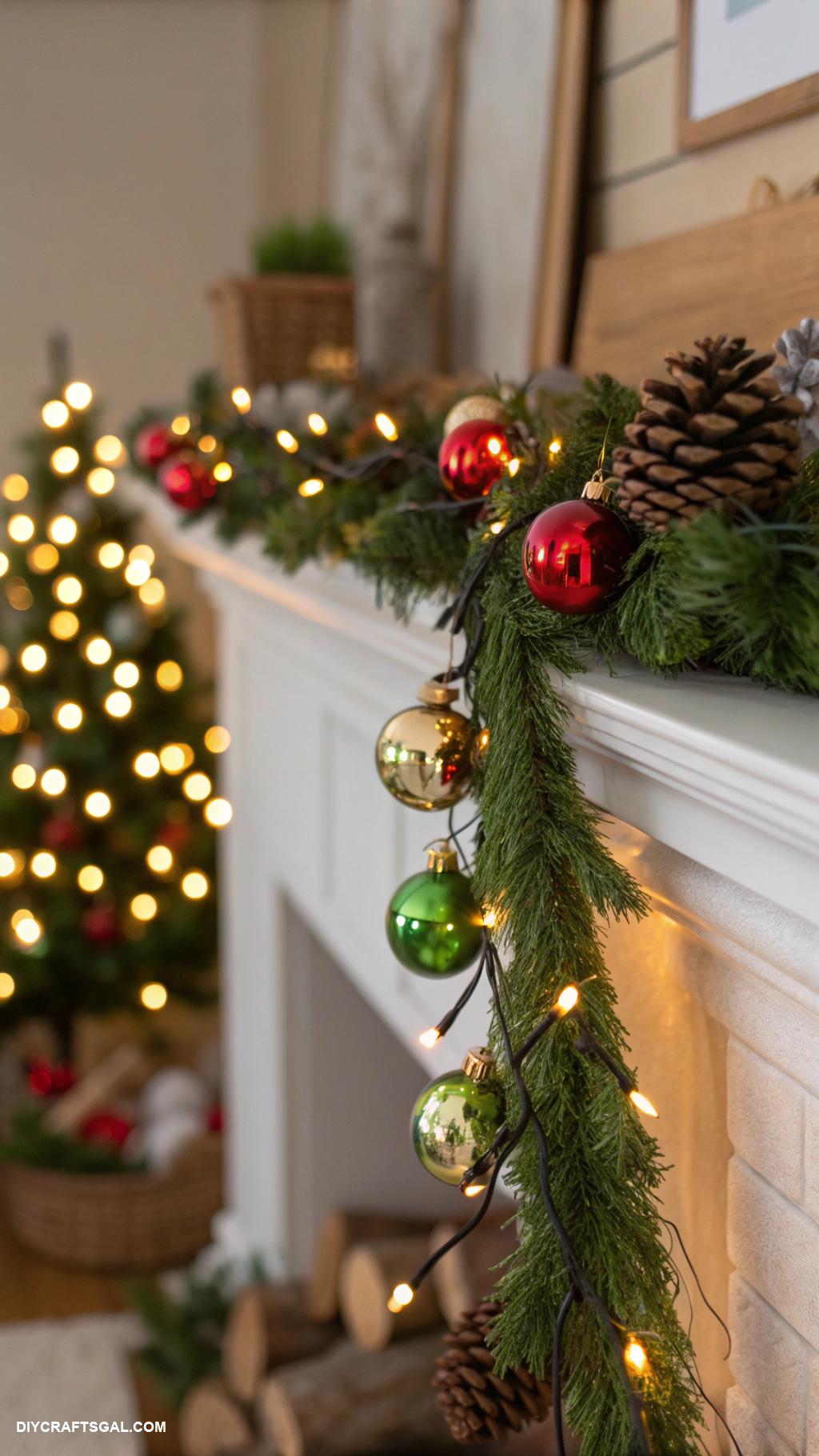 diy christmas garlands Mini festive ornament string lights