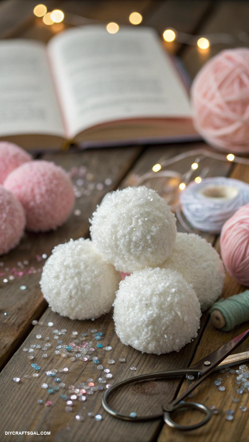 diy crochet snowballs Fuzzy snowballs using eyelash yarn