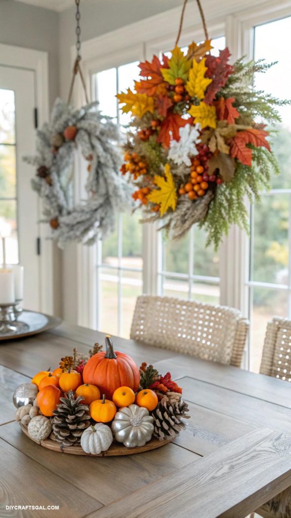 diy dining room decor Seasonal wreaths for dining room