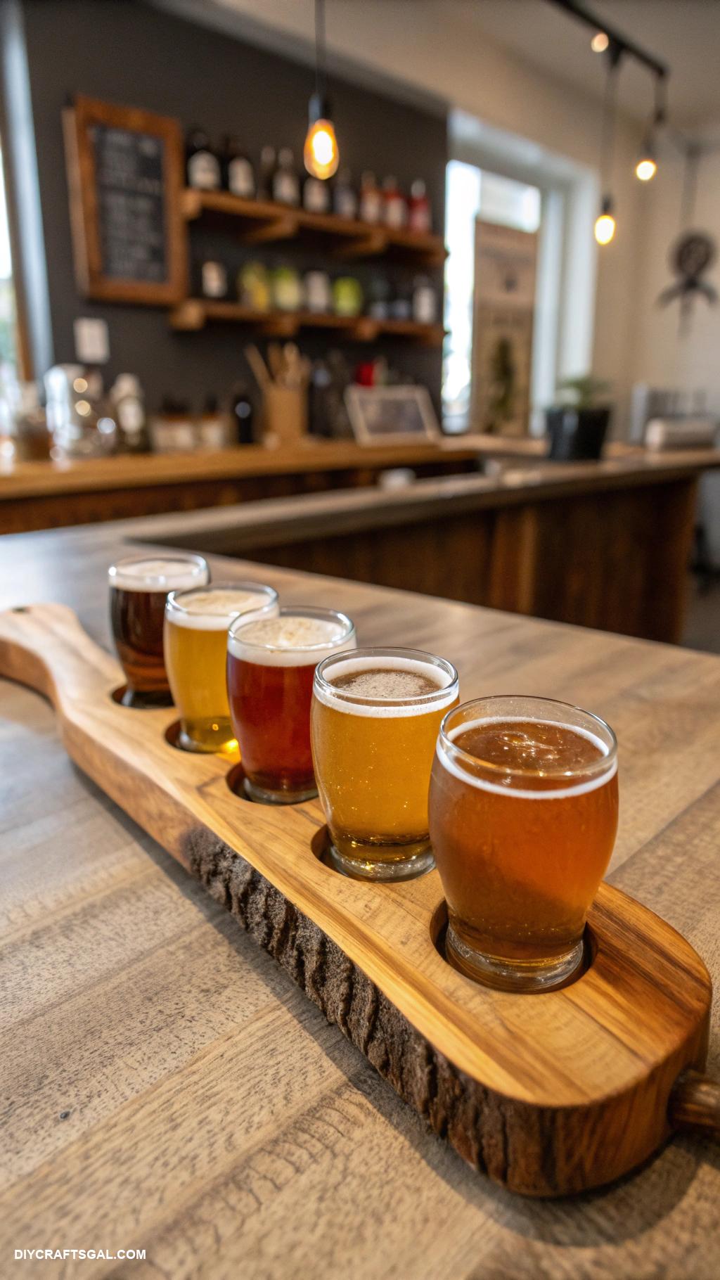 diy gifts for men Custom beer flight paddle from reclaimed wood