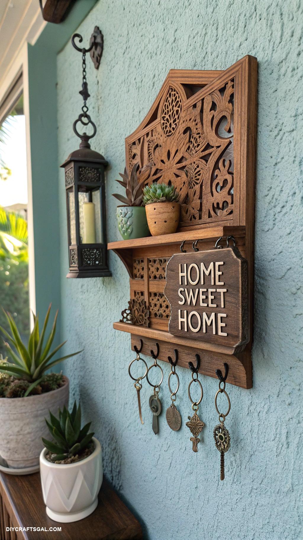 diy gifts for men Handcrafted key holder with unique designs
