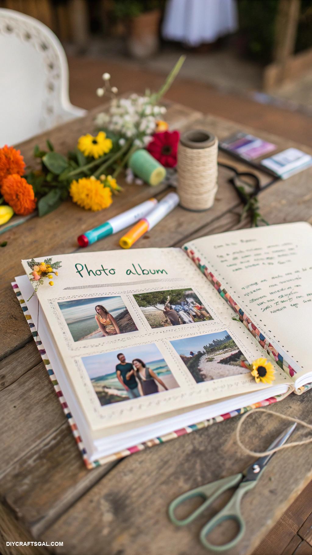 diy gifts for men Personalized photo album with handwritten notes