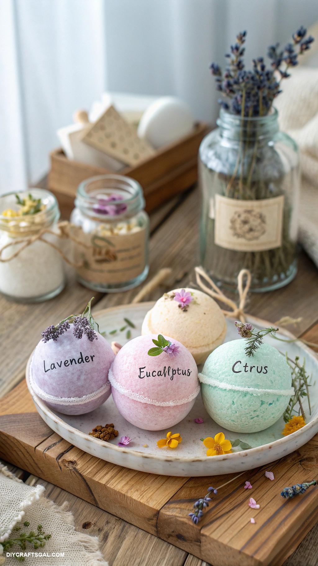 diy gifts for women Homemade bath bombs with essential oils